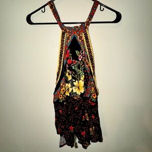Free People Floral Halter Top